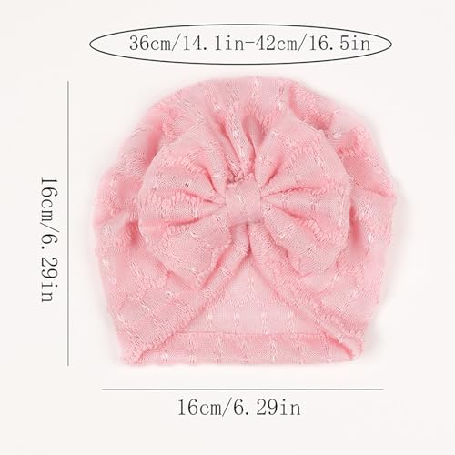 Baby Bonnet Hat with Sweet Bowknot Accent Stylish Fashion Fetal Caps Infants Turban Hat for 0 to 6 Months Boys Girls3