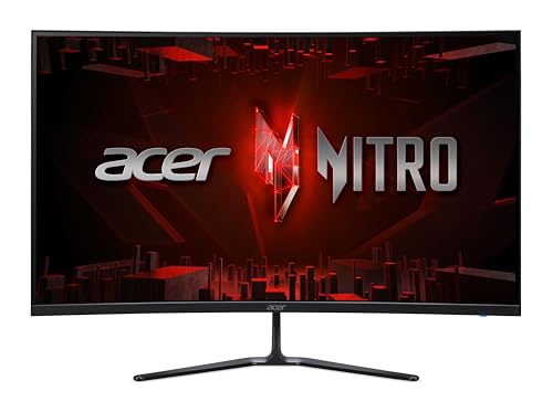 acer Nitro ED320Q W0 Gaming Monitor 31.5 Inch (80 cm Screen) Full HD, VA, 240Hz, 1ms (VRB), DP 1.4, 2xHDMI 2.1, Curved, FreeSync Premium