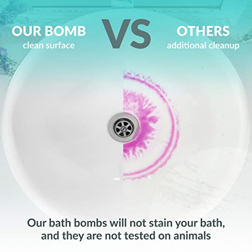 Handmade In Usa - Bath Bombs Gift Set - 6X5Oz Lavender Bombs - Natural And Organic - Gift Idea For Women Teens Girlfriend – Bubble And Fizzies With Moisturizing Shea Butter For Spa Bath #TOP4