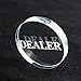 Joayuezo Dealer Button Transparent Acrylic Dealer Button Dealer Poker Texas Holdem Gaming Things Accessories