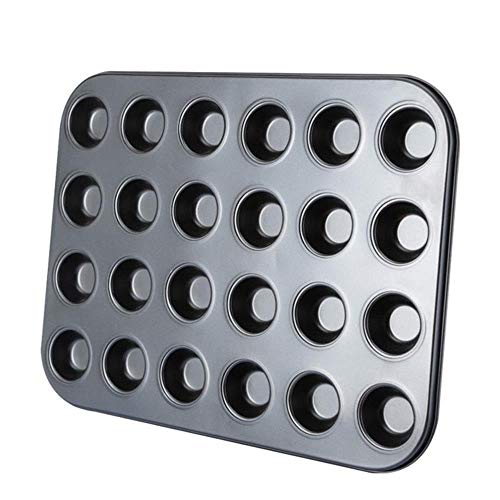 Tebery 2 Pack Mini Muffin Tray Non-Stick for Muffins 24 Cup Muffin Baking Tray with Heat Conduction, Carbon Steel, 38x26x2cm - Image 4
