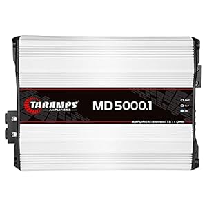 Taramps MD 5000.1 Amplifier 1 Ohm 5000 Watts RMS MAX, Mosfet Digital Full Range, Crossover Low/High Pass, Bass Boost, Car Audio System, Monoblock 5k, 1 Channel, LED Monitor Indicator, Class D, MD 5k