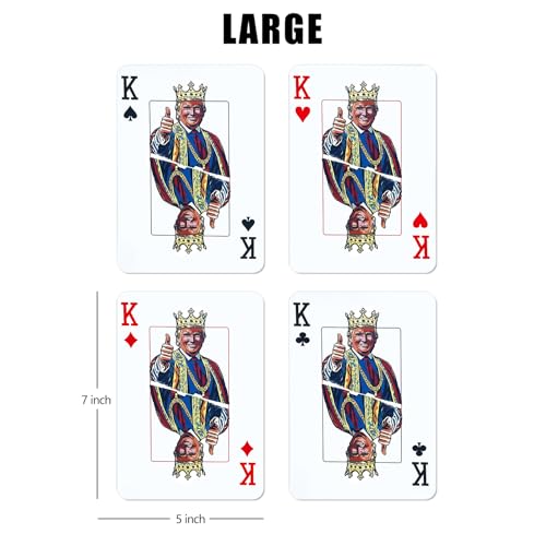 Baraja de Cartas Trump Jumbo 5x7 Pulgadas Doble Cara miniatura 2