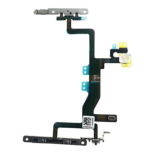 Johncase New OEM Power Volume Button Control Switch On/Off + Flash Light + Mic + Mute Connector Flex Cable w/Bracket Replacement Parts Compatible for iPhone 6s (All Carriers)
