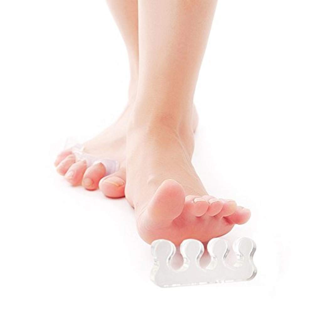 Zehenspreizer Silikon Gel Zehen Separator Set, Hallux Korrektur Zehenkorrektor für Frauen Männer, Zehenspreizer Hallux Valgus für Hammerzeh Bunion, 2 Paar Mittelfußpolster und Toe Separator Kit
