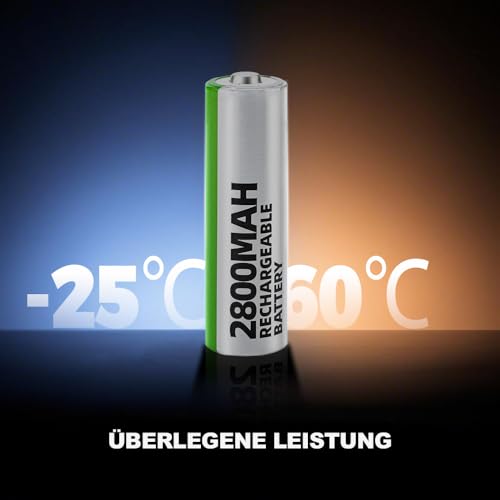Granicell AA Wiederaufladbare Batterien 2800 mAh Hohe Kapazität 1500 Zyklen, 1.2V NiMH Niedrige Selbstentladung AA Batterie, 16er Pack 4