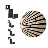 Miraram 3D Objects Kleiderhaken für Akustikpaneele mit Wandmontage – 4er Set inkl. Dübel & Schrauben – Horizontale Paneele – 13mm & 15mm – Garderobenhaken Lamellenwand (15 mm, Einzelhaken (4-teilig))