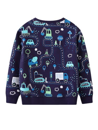Boys Sweatshirts Casual Sweatshirts Cotton Sweatshirts Long Sleeve T-shirts Crew Neck Cartoon Tops for Boys-6732
