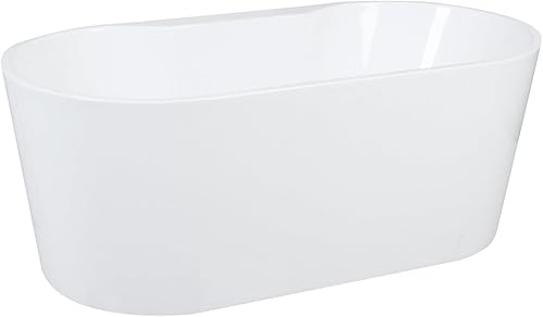 Miniatura 2 de Kingston Brass VTDE633023 Aqua Eden - Tina independiente acrílica de 63 pulgadas con drenaje, color blanco brillante