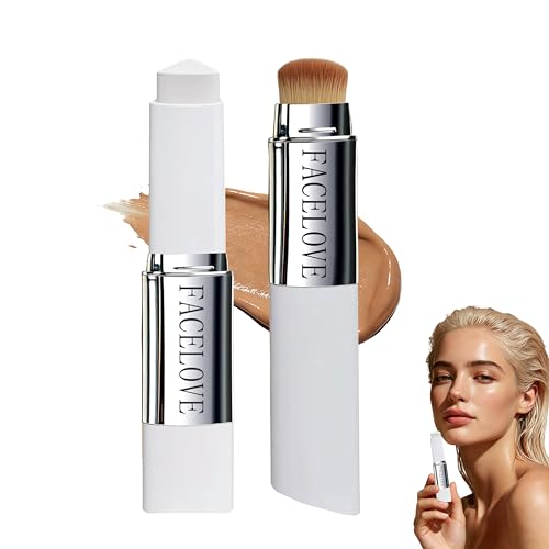 Facelove 2-in-1-Multifunktionaler Colour Changing Foundation Stick Zweiseitiges langanhaltend Feuchtigkeitsspendende Leichte Abdeckcreme (Naturfarbe)