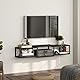 MAHANCRIS Wandmontierter TV-Schrank, Medienkonsole, Lowboard mit Stauraum, TV-Tisch zur Aufbewahrung unter dem Fernseher, TV Board für Wohnzimmer, Schlafzimmer, Büro, Schwarz ATVHB10101