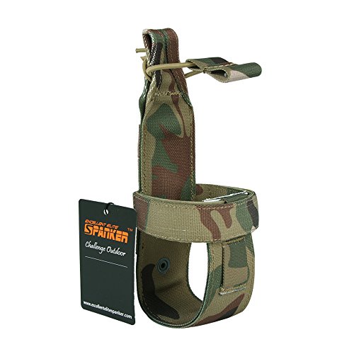 EXCELLENT ELITE SPANKER Tactical Military Portable Belt Bottle Holder Pouch Molle Adjust EDC Water Bottle Carrier for Hunting Walking Running Traveling (Multicam)