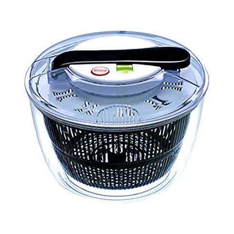 Stecto Salad Spinner Dryer Manual Salad Spinner Quick Design BPA Free Dry Off & Drain Lettuce and Vegetable, Vegetable Dehydration Basket Kitchen Vegetable Washer Cover