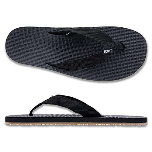 Scott Hawaii Men's Paha Sandal | Tubular Nylon Strap Rolls Against Skin | Non-marking No-slip Outsole | No Arch Flip Flop