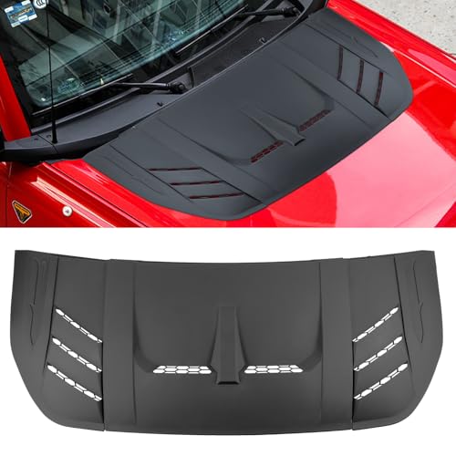 24E032 - 24S25 - Hood Scoop Accessory Removal - 2021-2024 Ford Bronco Sport 2 Hood Air Intake Vent Scoop Cover for Ford Bronco 2021-2026 2/4 Door, Matte Black ABS Plastic Hood Decoration for Ford Bronco2021 2022 2023 2024 2025 2026(Not Suitable for Ford Raptor and Sport Models)