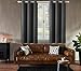 BGment Dark Grey Short Blackout Curtains for Small Windows, 38 x 45 Inch Thermal Insulated Tier Set of 2 Panels Sun Blocking Drapes for Kitchen Bedroom