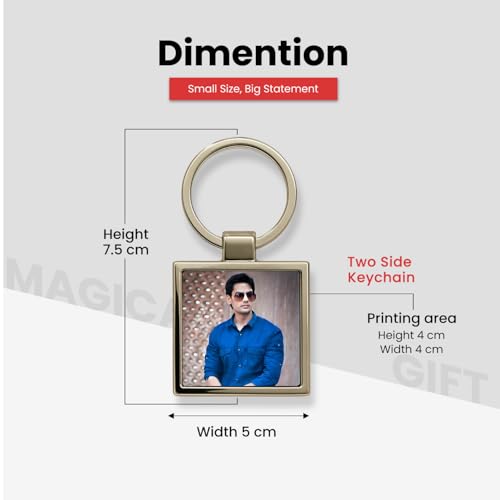 Image of magical gifts Customized Keychains, Unique Personalized Key RIngs and Charms with Your Photos /Name /Design for Bags /Bikes /Car and Gifting Purposes