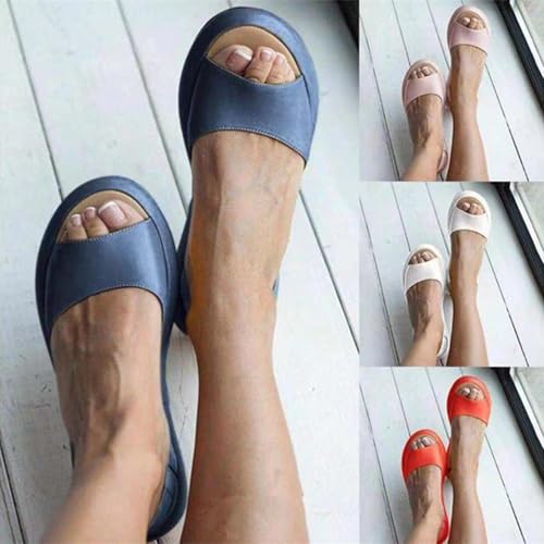 Yifare Sandals, Women's Comfy Casual Flat Sandals, Summer Non-slip Shock-Absorbing Sole Orthotic Insole for All Foot Shapes3