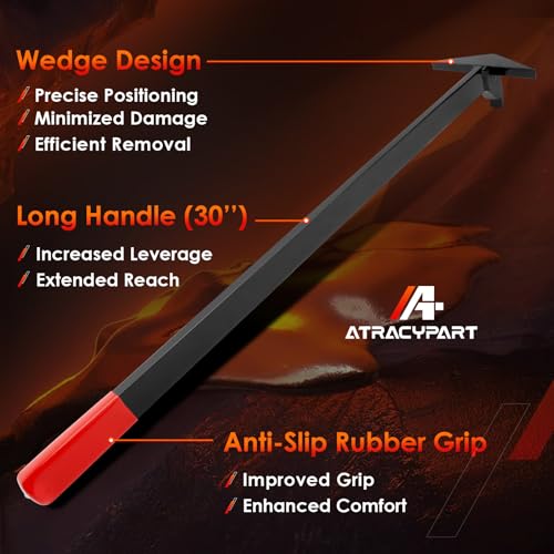 Image of ATRACYPART Heavy-Duty Wheel Seal Puller and Removal Tool 30 inch, for Semi-Trucks, Trailers, Tractors, Axle Hubs, Bearings, and Bushing Installation