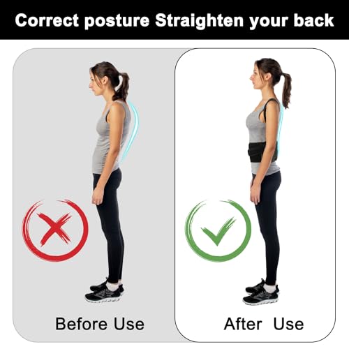Back Brace Posture Corrector for Men and Women - Improve Posture, Lower Back and Waist Pain, Full Lumbar Support, Shoulder and Neck Stretcher, Adjustable Straps and Breathable Material S(24''-29'') - Image 4