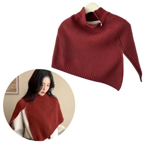 Elegant Knit Shawl Overlay Crocheted Turtleneck for Formal Occasions Wedding Bride Women Knitted Scarf Multipurpose3