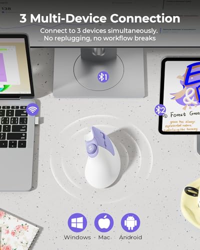 Image of seenda MOU-302 Wireless Bluetooth Ergonomic Vertical Mouse with Volume Knob