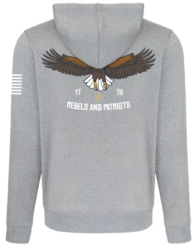 LAPG Men's Live Free Or Die Core Hoodie, Comfortable Zip Up Hoodie with Unisex Fit, Long Sleeve Hooded Sweatshirt, Multicolor