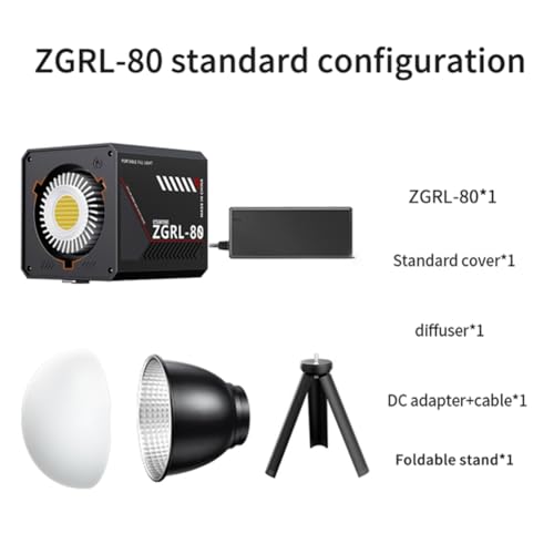 Luz LED de vídeo portátil COB de 60W con iluminación bicolor regulable de 2800K a 7500K 5