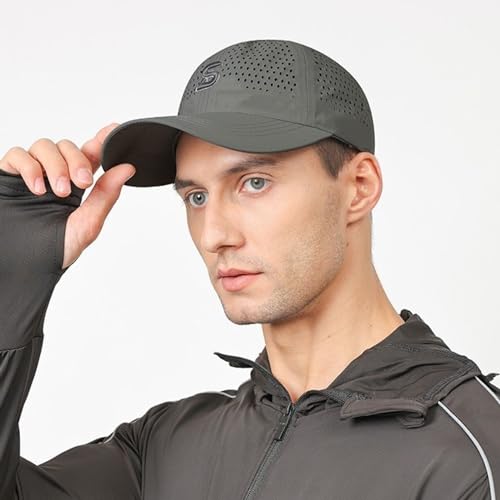 Image of Quick Dry Fit Baseball Cap - Water Repellent Sun Hat for Fishing, Running, Hiking, Golf, Surfing, Sailing, Boating