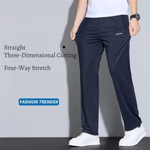 Meshirons Ice Silk Mesh Panel Casual Pants, Meshirons Pants for Men Over 55 Quick Drying with Pockets Breathable4