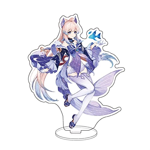 Figuras Coleccionables de Genshin Impact - Figura Venti de Acrílico Transparente de Doble Cara Figura de Acción en Miniatura Decoración de Escritorio (Color : Sangonomiya Kokomi, Size : 15CM) Cover