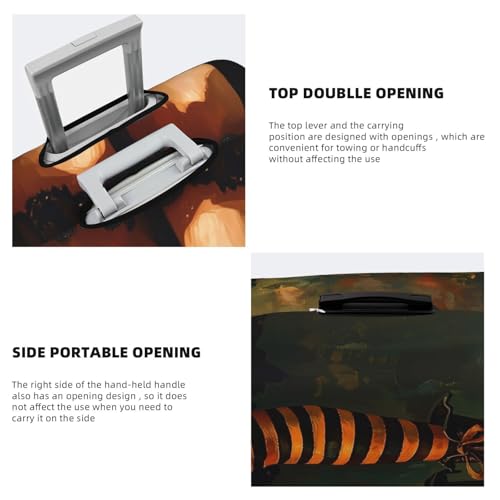 Vintage Witch Stockings Elastic Travel Luggage Covers Dustproof Scratch-Resistant Suitcase Protector Fit 22-24 Inch3