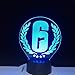 Produktbild 3D Bluetooth Nachtlicht Rainbow Six Siege 3D Nachtlicht LED Touch Sensor 7 Farben Ändern Kind Kinder Geschenk FPS Spiel Tischlampe Rainbow 6 Logo 2878