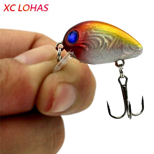 Lot de 2 leurres de pêche multi-articulés à manivelle - Appâts nageurs - Leurres de pêche réalistes - Bass Shad Dace - Yeux 3D