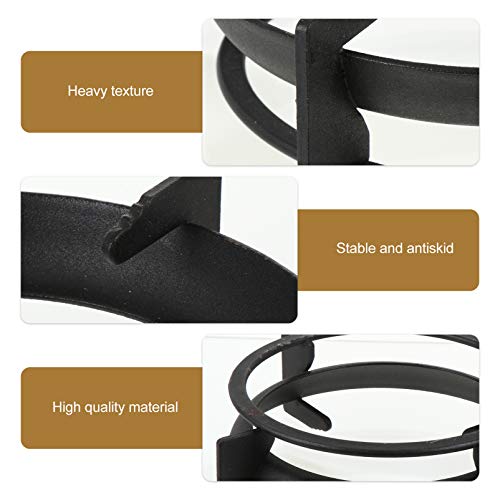 image for SOLUSTRE 26CM Wok Ring Cast Iron Work Rack Pot Mats Cookware Ring Wok 