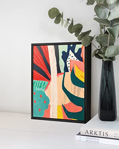 Image of Floating Canvas Frame for 6x8 Inch Painting 0.6-0.8 inch Deep,Black | Set of 2,Easy Framing,Floating Frames for Landscape Portrait Bedroom Hallway Entryway Decor,Horizontal or Vertical Display