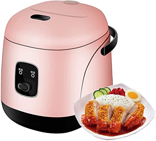 KANBUN Pequeña cocción de arroz ollas de arroz con Vapor vaporante eléctrico con función Tibia múltiples Olla de cocción con Olla de arroz Antiadherente extraíble, Rosa