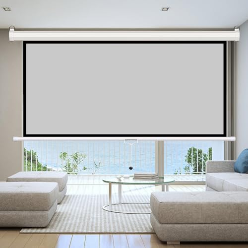 Pantalla de proyección manual 72" 16:9 con auto bloqueo