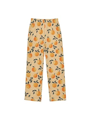 ZZKKO Orange and Polka Dots Boys Pants for Kids Jogger Pants with Pockets S