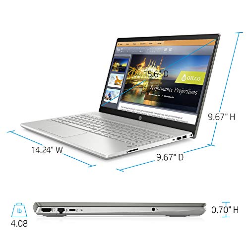 Image of HP 15-cs3019nr Pavilion 15.6-Inch Laptop, Intel Core i7 (Mineral Silver)