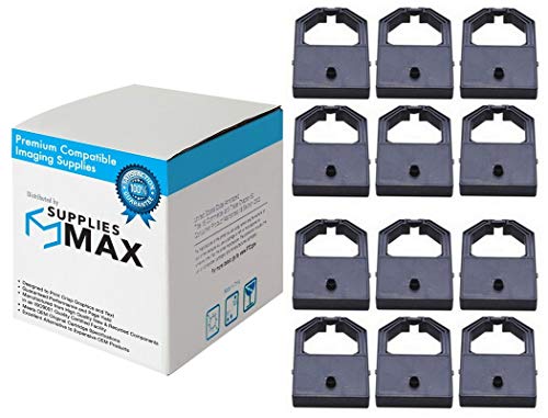 SuppliesMAX Compatible Replacement for Panasonic KX-P1150/KX-P1170/KX-P1180KX-P1191/KX-P1695/KX-P2150 Black Printer Ribbons (12/PK) (KX-P115_12PK)