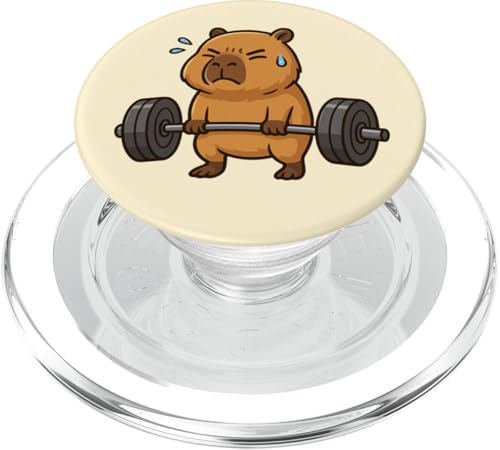 Capybara Deadlift Palestra Ratto Amante Animali Sollevamento Ragazzi Ragazze PopSockets PopGrip per MagSafe