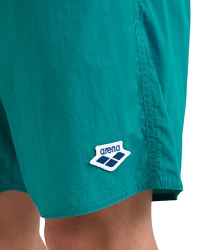 Image of ARENA Men's Icons Solid Beach Short Boxers Swimming Bermuda with Mesh Inner Brief, Side Pockets, Pool Beach Vacation Swimsuit