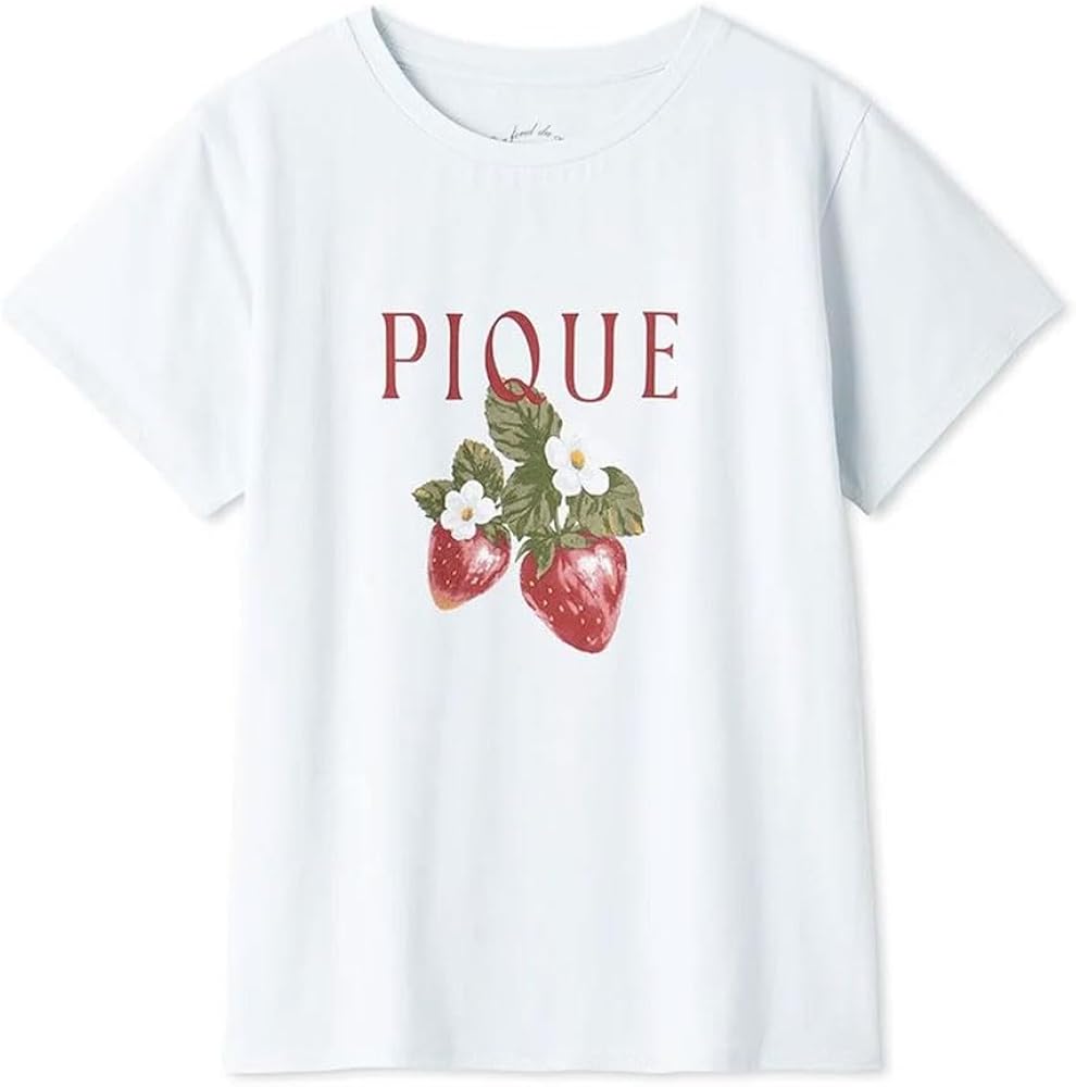 Amazon.co.jp: ジェラートピケ レディース いちごワンポイントT Amazon.co.jp: ジェラートピケ レディース いちごワンポイントT