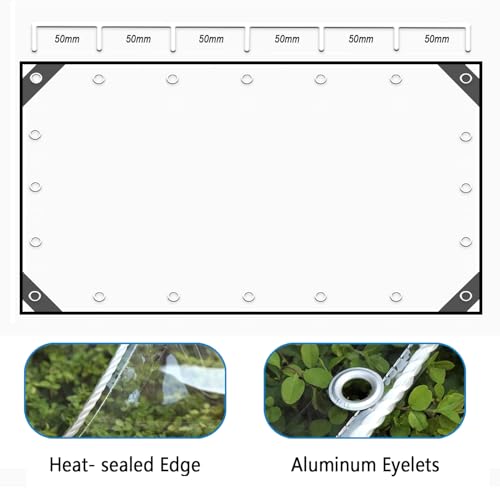 Lona de PVC transparente ultra resistente de 420g m² para exterior 6