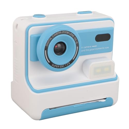 Fotocamera con Doppio Obiettivo Foto da 48 MP Video 1080P Zoom Digitale 16X Carta da Stampa Schizzi Divertenti Batteria da 1200 MAh Ricarica di Tipo C Fotografia BLUE