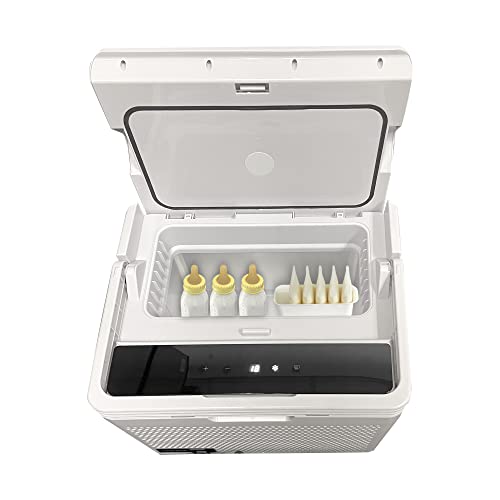 Accucold MOMCUBE™ Portable Refrigerator/Freezer for Breast Milk, 12/24V DC Power Cord, 100-240V AC Standard Wall Outlet, Cooling Range -20? to 20?/-4? to 68? for Truck, Van, RV, Camper, SUV, Boat