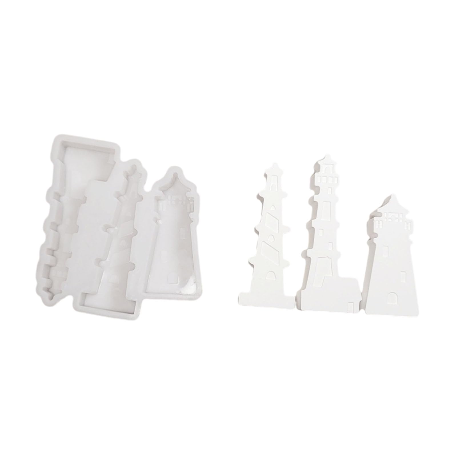 Yhplxyuus Lighthouse Shape Silicone Molds for Making Soap Epoxy Resin Home Decoration Gypsum Silicone Molds Making