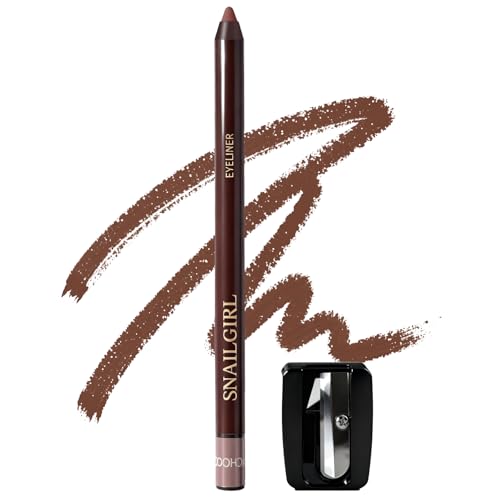Image of Chocolate Gel Eyeliner Pencil, Waterproof Smudge-proof Long Lasting Chocolate Eye Liner, High-Pigmented Smooth Creamy Formula for Mature Women, Eyes Makeup Pen with Sharpener