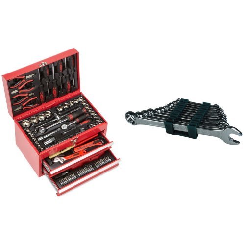 Mannesmann - M29066 - Valigetta degli attrezzi, 155 pz. + Mannesmann M19652 - Set chiavi combinate